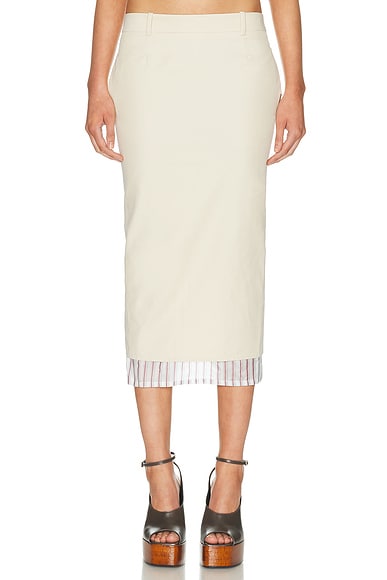 Low Rise Midi Skirt