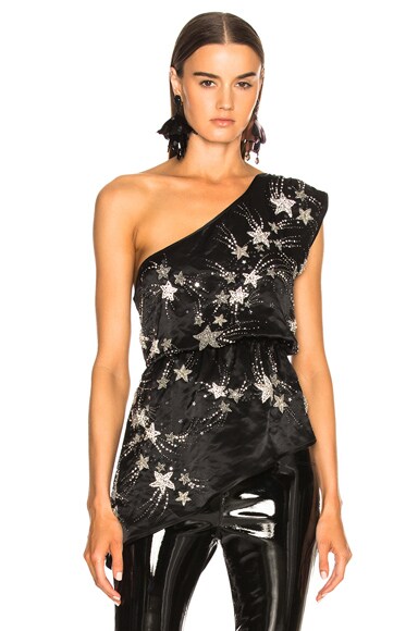 One Shoulder Crepe Top