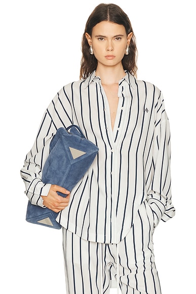 THE ATTICO Striped Button Down Shirt in Multicolor