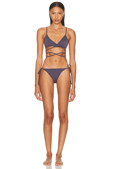 THE ATTICO Bikini Set in Grey