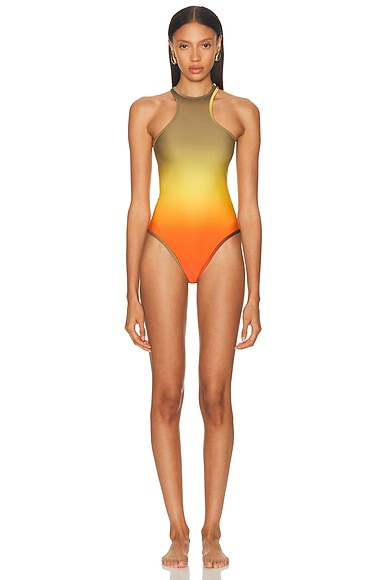 THE ATTICO One Piece Swimsuit in Multicolor