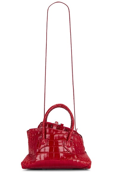 THE ATTICO La Passeggiata Mini Top Handle Bag in Red
