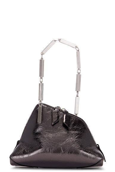 THE ATTICO La Scala Clutch in Dark Grey