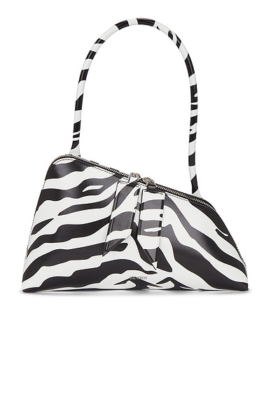 THE ATTICO Sunrise Shoulder Bag in White & Black