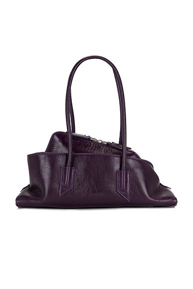 THE ATTICO La Passeggiata Small Top Handle Bag in Dark Violet