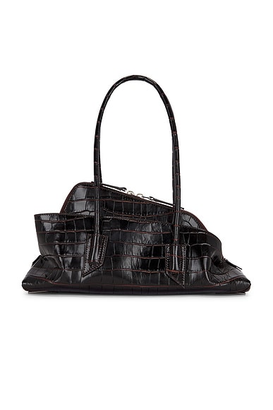 THE ATTICO La Passeggiata Small Top Handle Bag in Coffee