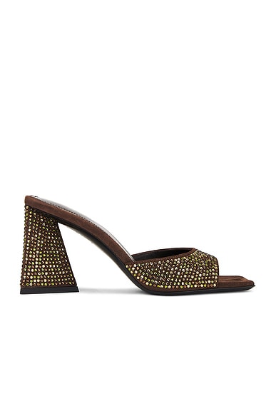 Fendi Logo Twist Mules in Red FWRD