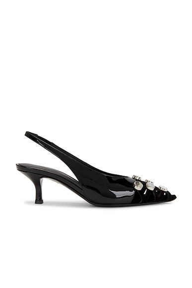 Fiona 50mm Slingback in Black
