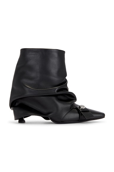 THE ATTICO Juno 95mm Ankle Boot in Black