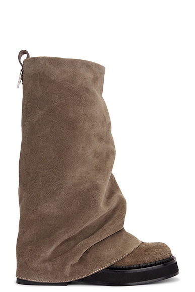 THE ATTICO Robin Combat Boot in Taupe
