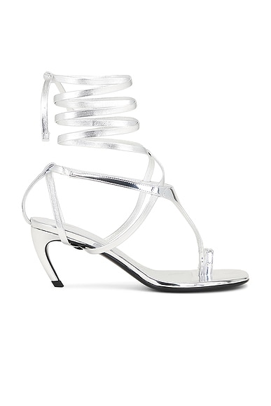 THE ATTICO Nova Sandal in Silver
