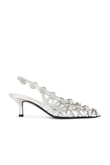 Grid Slingback Pump