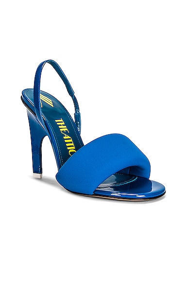 Shop Attico Rem 105 Sandal In Turquoise