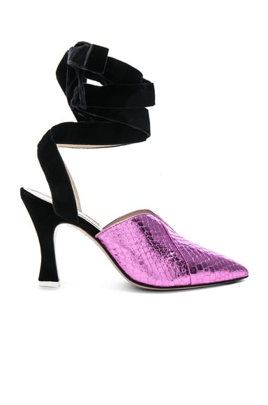 Snakeskin Embossed Olivia Heels