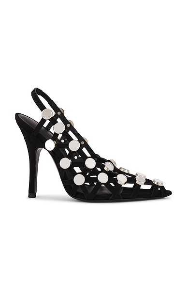 Grid Sling Back Pump