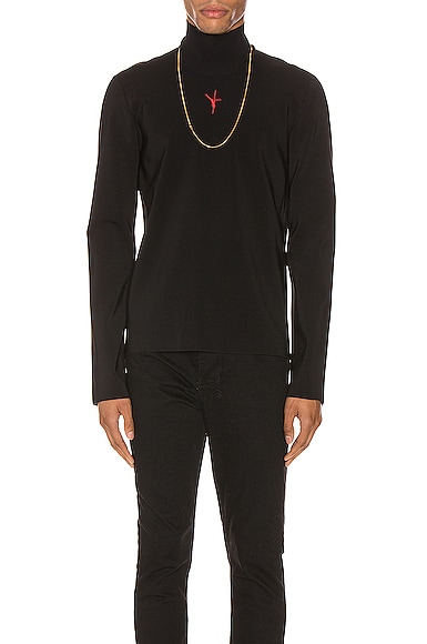 Turtleneck w/ Embroidered Flip Girl