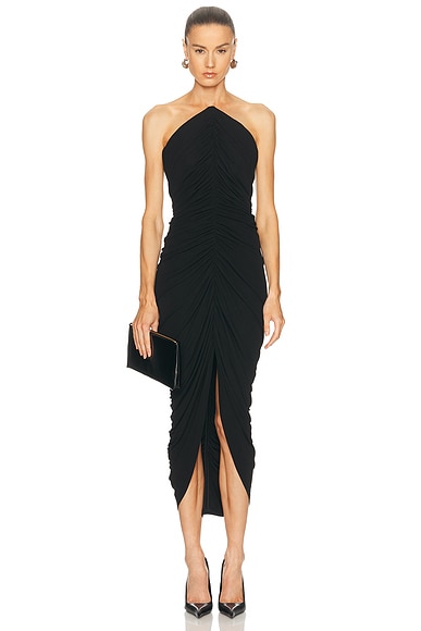 Alexander Wang Structured Bodice Midi Dress in Black