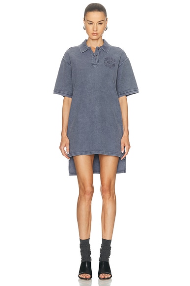 Oversized High Low Polo Mini Dress