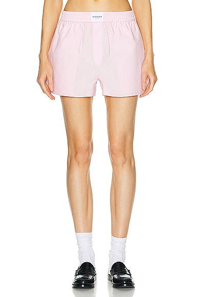 Shop Alexander Wang Classic Boxer Short In Light Pink
