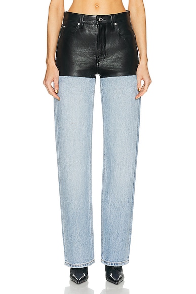 Alexander Wang Stacked Straight Leg in Vintage Faded Indigo
