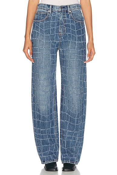 Burberry High Waisted Wide Leg Pant in Archive Beige Check