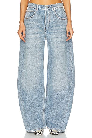 Alexander Wang Oversized Rounded Low Rise in Classic Light Indigo