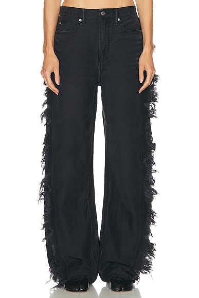 Alexander Wang Float Wide Leg in Faded Black