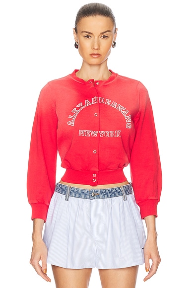 Graphic Shrunken Cardigan