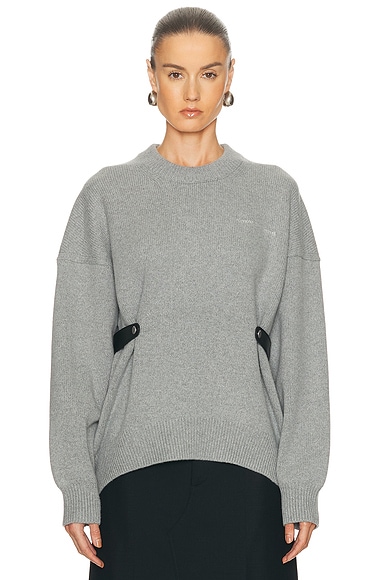 Alexander Wang Crewneck Sweater in Heather Grey