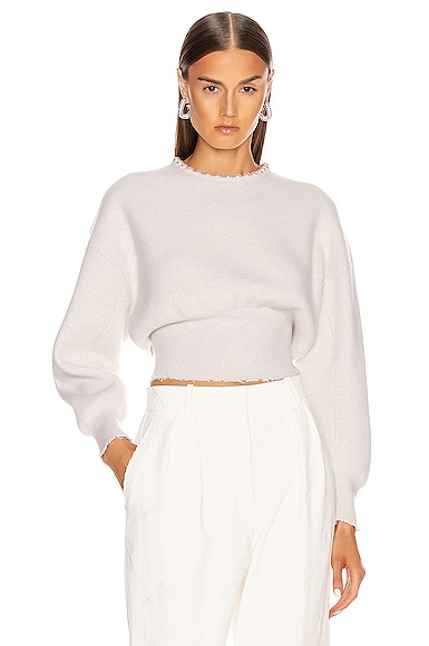 Pearl Necklace Crew Neck Sweater
