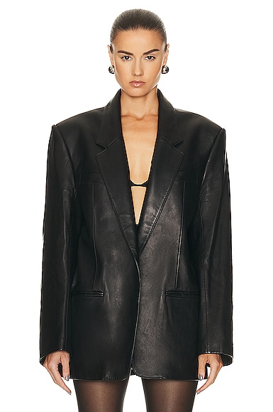 Drapey Oversized Blazer in Black