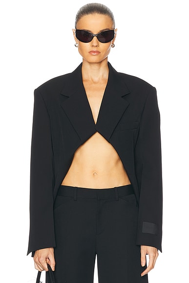 Alexander Wang Cropped Blazer in Black