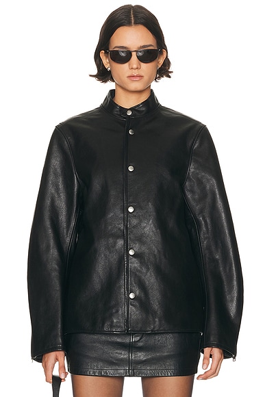 Curved Sleeve Moto Jacket