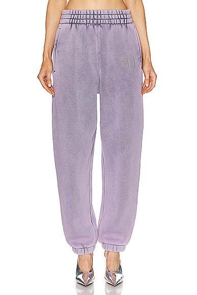 Alexander Wang Essential Classic Terry Sweatpant in Acid Pink Lavender