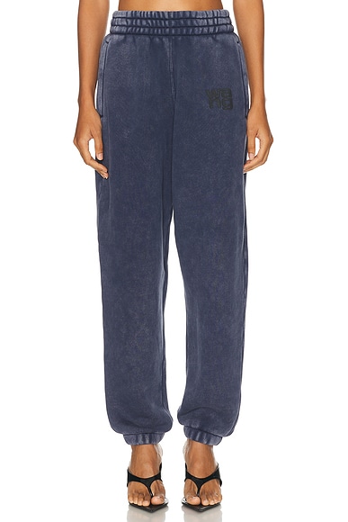 Alexander Wang Hotfix Logo Sweatpant in After Dark | FWRD 
