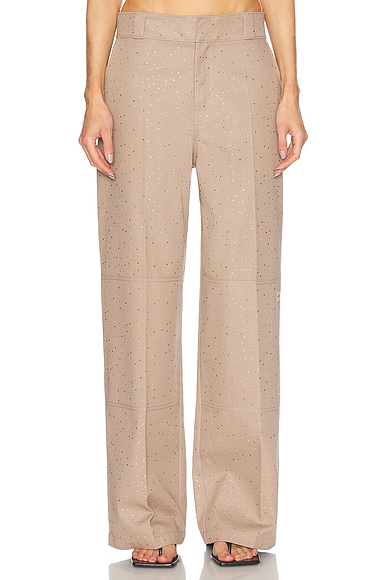 Alexander Wang Mid Rise Workwear Pant in Khaki
