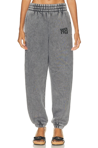 Alexander Wang Essential Terry Classic Sweatpant in Washed Granite