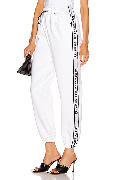 Alexander Wang Track Pant in Optic White FWRD
