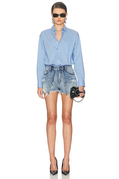 Prestyled Button Down Skort Romper