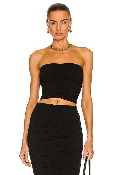 Ruched Logo Tube Top