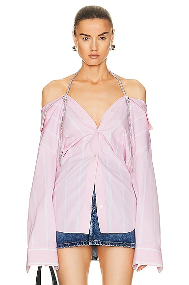 Crystal Off the Shoulder Shirt