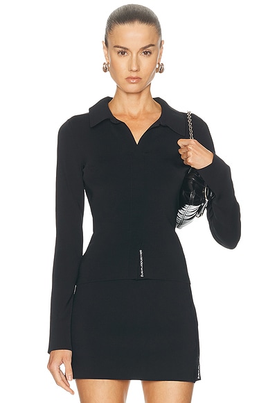 Long Sleeve Fixed Packet Polo Top