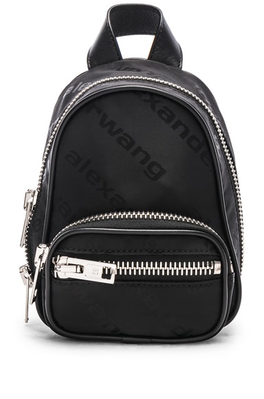 Alexander Wang Jacquard Logo Atticca Mini Backpack in Black | FWRD