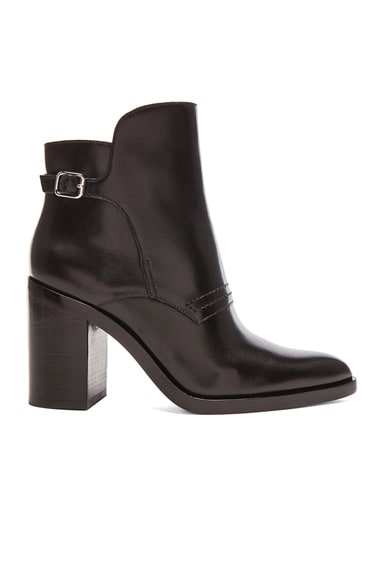 Alexander Wang Clarice Leather Ankle Booties in Black | FWRD