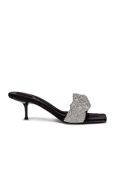 Alexander Wang Jessie Scrunchie Sandal in Black | FWRD