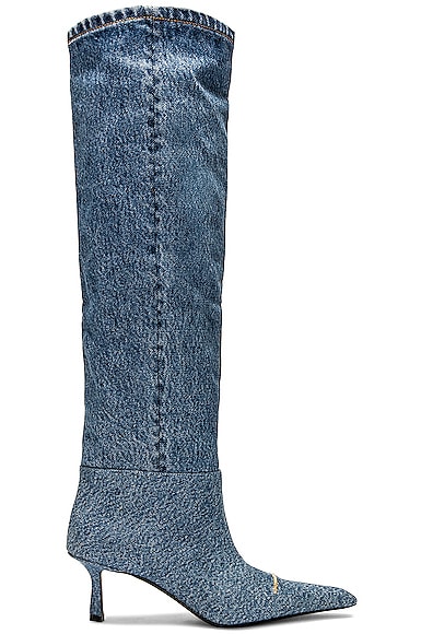Alexander Wang Viola 65 Slouch Boot in Blue