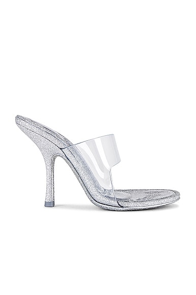 Nudie Glitter Sandal in Metallic Silver
