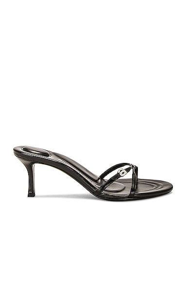 Alexander Wang 65mm Lucienne Leather Mule Sandals In Black