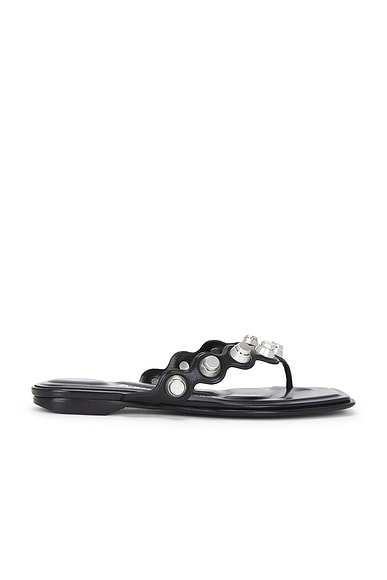 The Row Constance Flat Sandal in White — CONSUMED