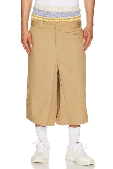 AWGE Stacked Bermudas in Beige